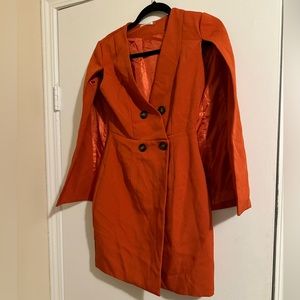 Orange Cape Dress or Blazer